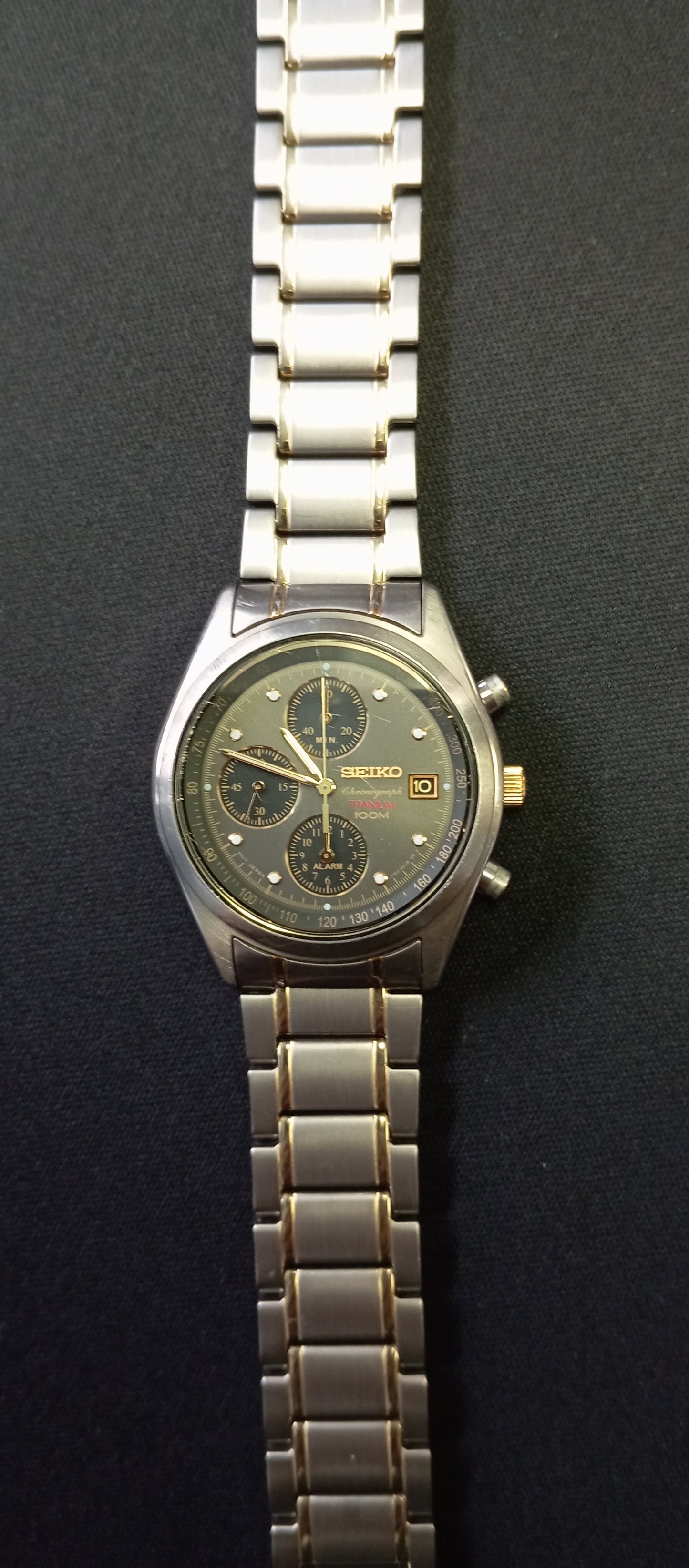 Rare 1990 Seiko quartz chronograph titanium