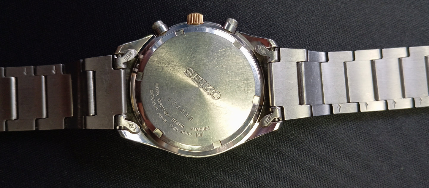 Rare 1990 Seiko quartz chronograph titanium