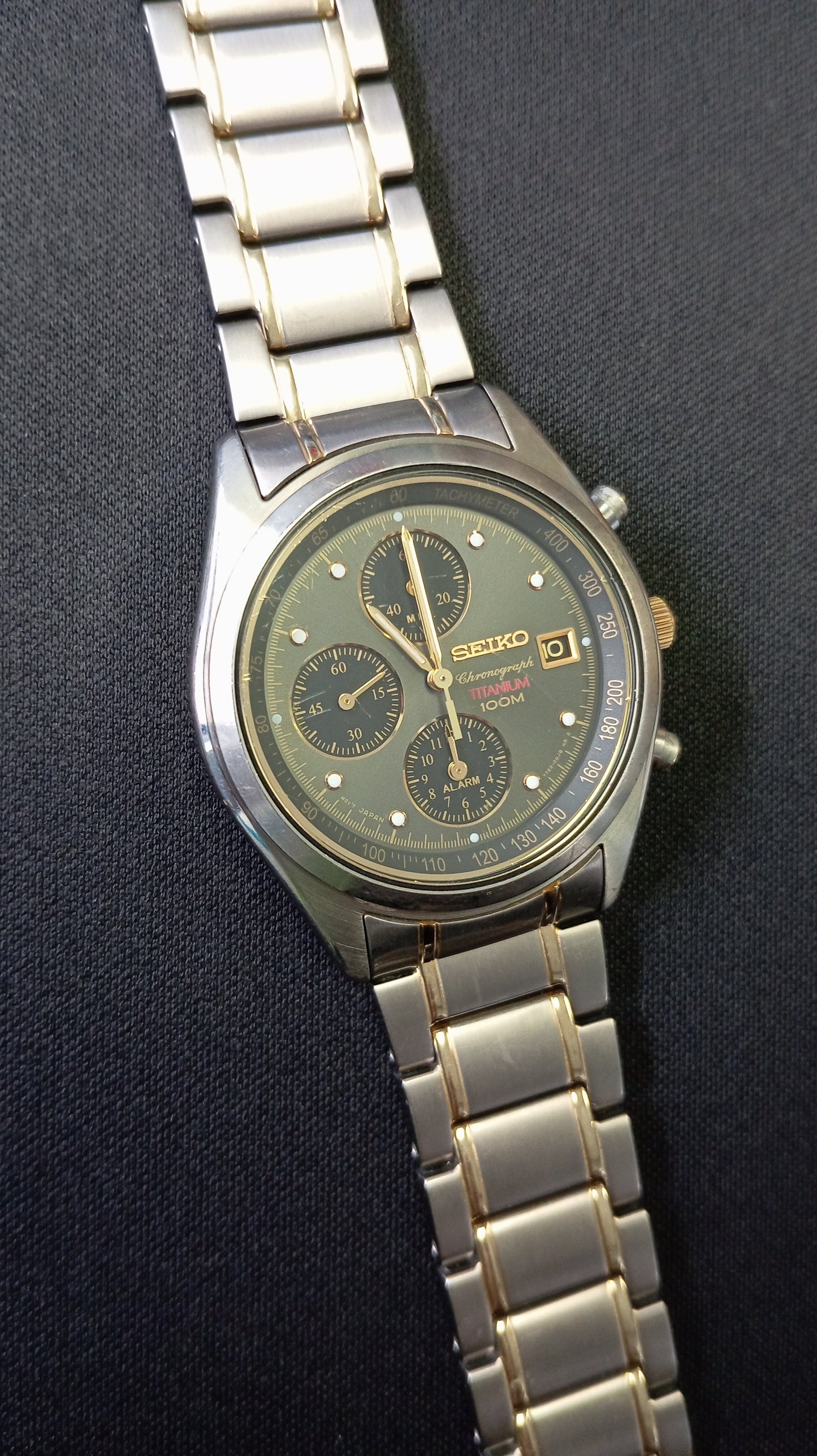 Rare 1990 Seiko quartz chronograph titanium