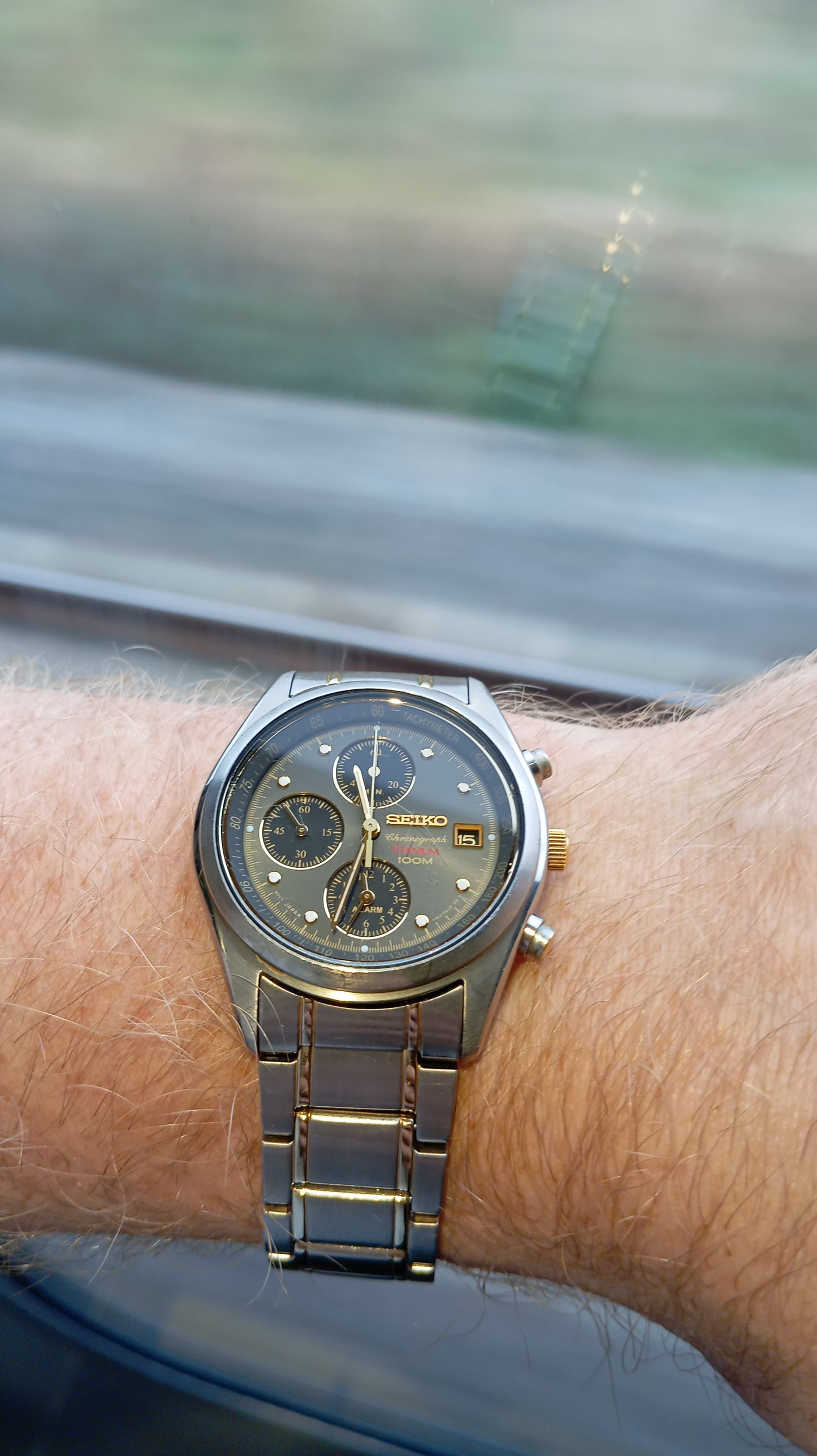 Rare 1990 Seiko quartz chronograph titanium